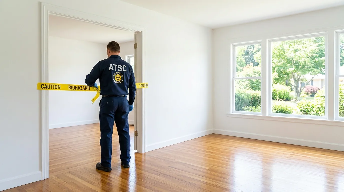 Certified biohazard cleanup crew performing Decomposition Cleanup in Lehigh Acres